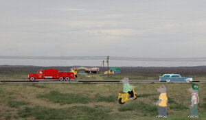 Posting for In-text Image - Marge and Cubs Meet a Fire Truck by moyomongoose