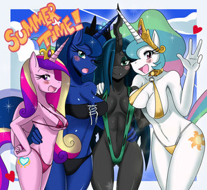 MLP:Princesses and The Queen by sssonic2