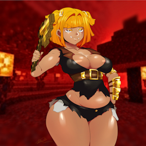 Piglin waifu by soina