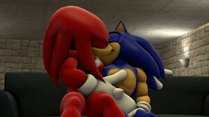 What if we kissed... But we're furry 😳 (Sonic and Knuckles) by DaRealShadow