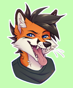 Punk Fox (comm) by DemonicMik