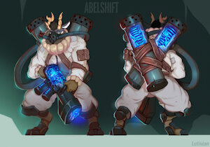 Ableshift Commission Ice warrior by Lutivian