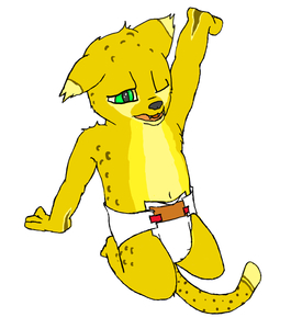 Fluffy Baby Cheetah by Entih