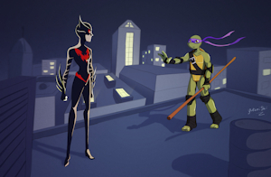 Donnie meeting The bat by yukarishii
