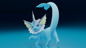 3D Vaporeon by Piporete