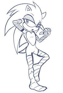 Femboy Sonic by Magnamorous
