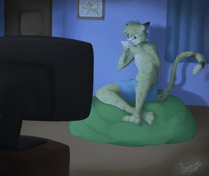 Focused on this game! by Blitzdrachin by Salmy