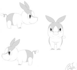 Tepig on fire - 1 by LeoBupig