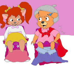 Pistol Pete and Molly Cunningham in potty training by nwa921game