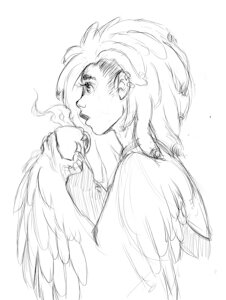 Harpy sketch by Jangalian