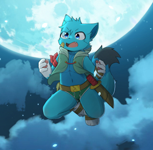 Pounce at night by Kimacats by LilRogueFeline