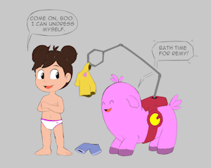 Bath Time Assistance (by HairGrape) by BunPatrol