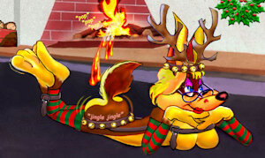 Dottie Coyote, Reindeer Flames by mreiof