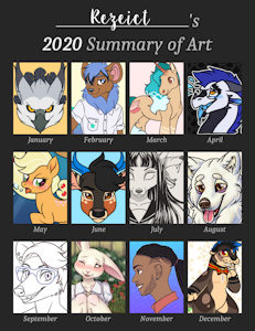 2020 summary of my art by Rezeict