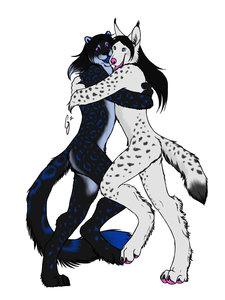 Commission - Shade and Makasha by SpartaDog