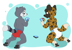 A Fun (and messy) game of Uno (BaltNWolf) by CompliantCoon