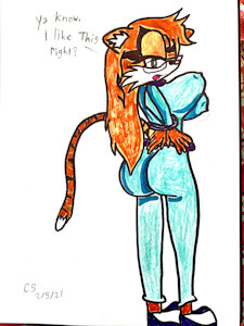 Casey the Tigress (Sonic OC) by DreamyTigress