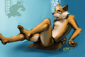 Daredevil Wolf - Commission by BubbleGlass