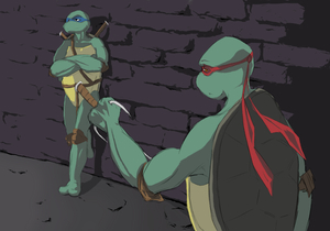 Raphael and Leonardo by Ayvee