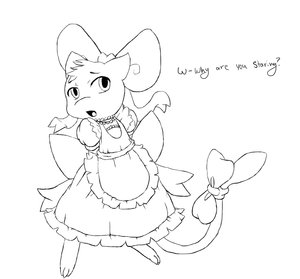 Mew in a dress by TheShinyTreecko