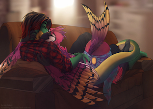 More snuggles....All the snuggles! by IcarusAresane