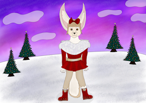 Xmas Fennenc Fox by kittipantsu