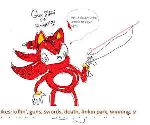 gunblade da hedgehog by SpaghettiRawrior