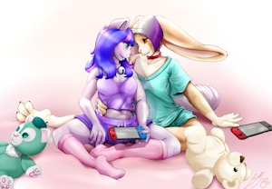 Olivia and Jacky by foamy