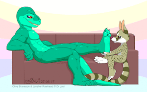Javi worships Olive's feet (gif) by DrJavi