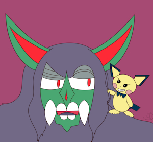 Pichu+Grimmsnarl by SuperDaikenki