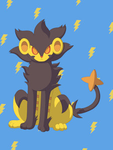 Shiny Luxray sat by taurustiger86