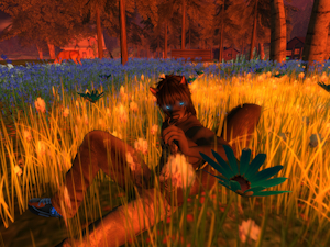 Relaxing in the flowers by alexmoon
