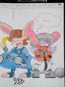 Officer Taylor and Inmate by BabyMouseyBoy
