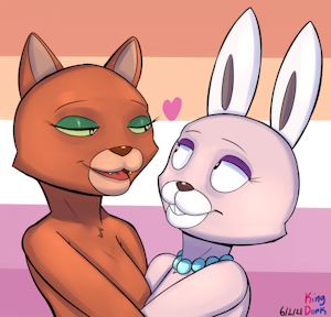 Kitty and Bunny by KingDorkster