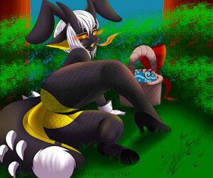 bunny dragon by aternight