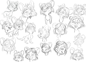 Batty sketches by Wugi