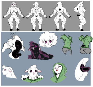 Shears the Sheep Model Sheet by RedSilverArtist