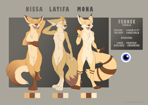 Fennec Sisters Reference Sheet 2021 - SFW by gangstaguru