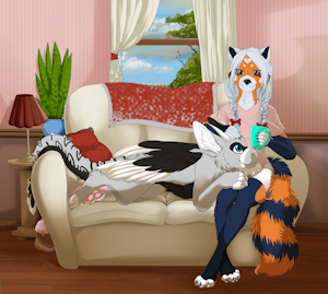 Snuggle buddys by PepperTheRedPanda