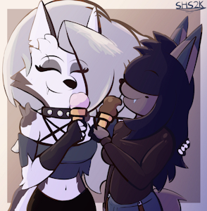 Nila and Loona Having Some Ice Cream by SuperHyperSonic2000