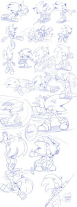 Smash bros Sonic doodle by AngelofHapiness