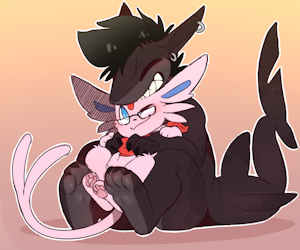 happy #espeonday with darkie! by sashtrash