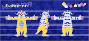 Gabumon character sheet by BenjiBat
