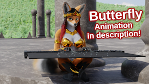 A fox plays piano on her lap | Chopin Etude Butterfly by Setup1337