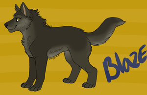 Blaze Wolf Birthday present :3 by SeraiWolf