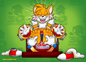 Sonic Tickle Torture - Tails and Shadow by AngelBlancoArts