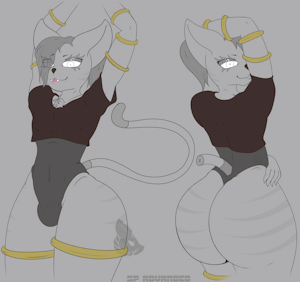 Wip feline femboy oc by Kaliburr