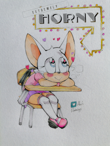 Hornee little bat🦇 by AbesDrawings