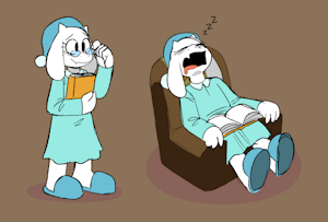 sleepy toriels by qqLettuce