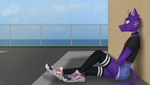 Sit on the street by ZenAllen